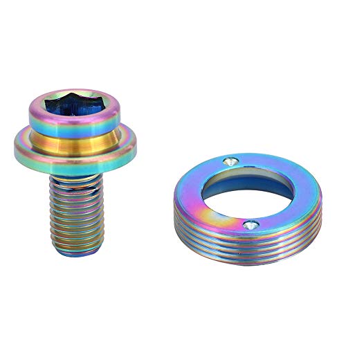 Sunydog Titanlegierungs Kurbel Bolzenstaub Waschmaschine M8*15 -mm -Straßenrad (Blau) von Sunydog