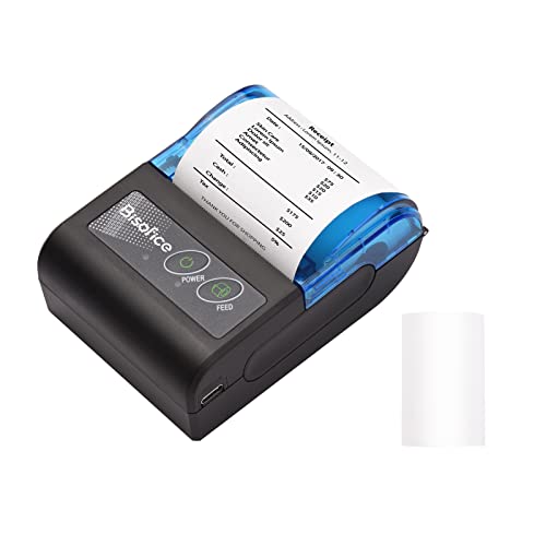 Sunydog Tragbarer Mini-Thermodrucker XGR-POS581 2 Zoll Kabelloser USB-Rechnungsscheindrucker mit 58 mm Druckpapier Kompatibel mit iOS Android für Restaurantverkauf von Sunydog