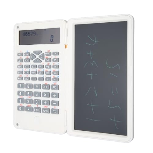 Sunydog Tragbarer Wissenschaftlicher Taschenrechner Notizblock LCD Display Matte Screen Office School (Weiß) von Sunydog