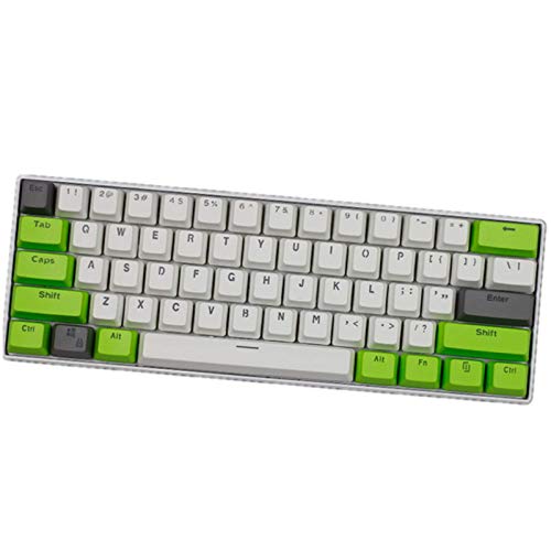 Sunzit Keycap Gaming, 61 Keycaps Backlight Mechanische Tastatur PBT Tastenkappe für GH60 / RK61 / ALT61 / Annie/Keyboard Poker Keys von Sunzit