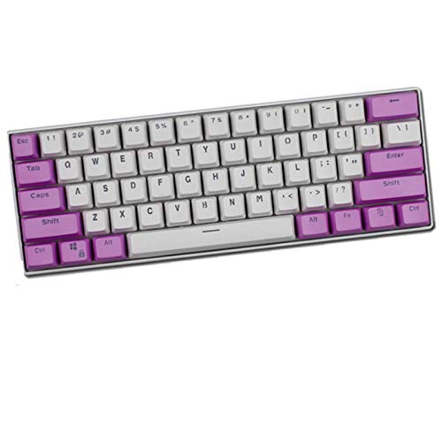 Sunzit Keycap Gaming, 61 Keycaps Backlight Zweifarbig Mechanische Tastatur PBT Tastenkappe für GH60 / RK61 / ALT61 / Annie/Keyboard Poker Keys von Sunzit