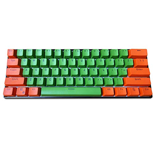 Sunzit Keycaps, 61 Keys Backlight Keycaps, zwei Farben, mechanische PBT Keycap für Ducky / RK61 / ALT66 / GH60 / Annie / Keyboard Poker Keys (Tastatur ist nicht im Lieferumfang enthalten) von Sunzit