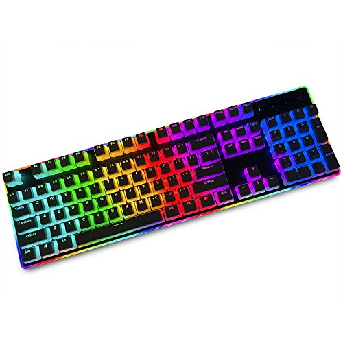 Sunzit Keycaps,104 Keycaps Backlight Double Shot PBT Pudding Keycaps OEM Profile Pudding Keyset Mechanische Tastatur Keycaps(nur Keycaps Grau von Sunzit