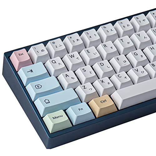 Keycaps 136 Tasten Cherry Profil PBT KeyCap Dye-Sub Japanische Schlüsselkaps Kreide-Kreide-Thema für 61/64/87/100/104/108 MX Gateron Kailh Switch Mechanische Tastatur von Sunzit