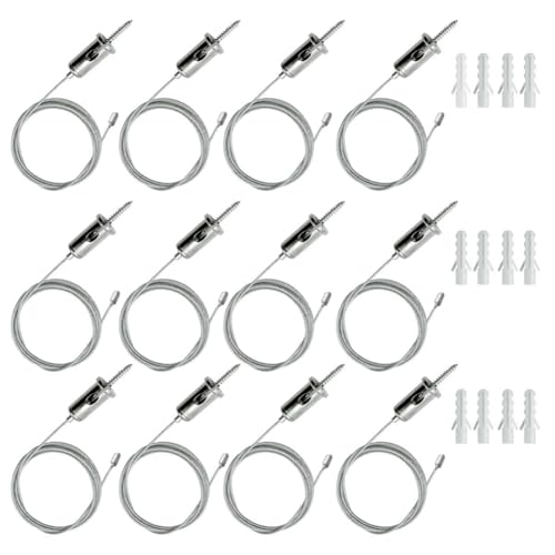 Suoumwa 12 Sets Sechseck-Garagen-Aufhängekabel-Kit, Stahl-Hängeketten, Waben-Lichtverbinder, Pendeldrahtseilkabel, 2 M Suoumwa 12 Sets Sechseck-Garagen-Aufhängekabel-Kit, Stahl-Hängeketten, Waben-Lichtverbinder, Pendeldrahtseilkabel, 2 M von Suoumwa