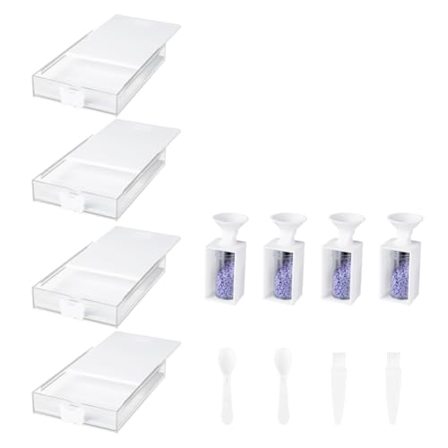 Suoumwa 12er-Pack Stapelbare Trabricks-Diamant-Kunsttabletts mit Deckel, Diamant-Malerei-Kunst-Sets für Erwachsene zum Selbermachen Von Kunsthandwerk A von Suoumwa