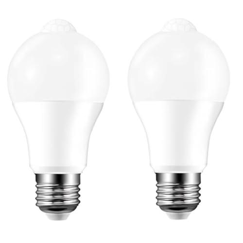 Suoumwa 2 X E27 LED-Glühbirnen mit Bewegungsmelder, 220 V, Intelligente Glühbirne, Funktioniert bei, Sensor für Veranda, Garage, Sicherheitsbeleuchtung Suoumwa 2 X E27 LED-Glühbirnen mit Bewegungsmelder, 220 V, Intelligente Glühbirne, Funktioniert bei, Sensor für Veranda, Garage, Sicherheitsbeleuchtung von Suoumwa