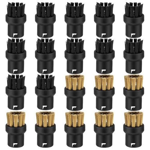 Suoumwa 20 STK. Dampfreiniger-Bürstenköpfe Dampf-Bürstenaufsätze Ersatzteile für Dampfreiniger Bürstenköpfe für Hartböden von Suoumwa