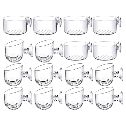 Suoumwa Aquariumpflanzenhalter Topf Transparentes Acryl -Wasserpflanzentopf Fischtopf für Aquaponische Kultivierung Klarer Glaswasserpflanzenbecher mit Saug von Suoumwa