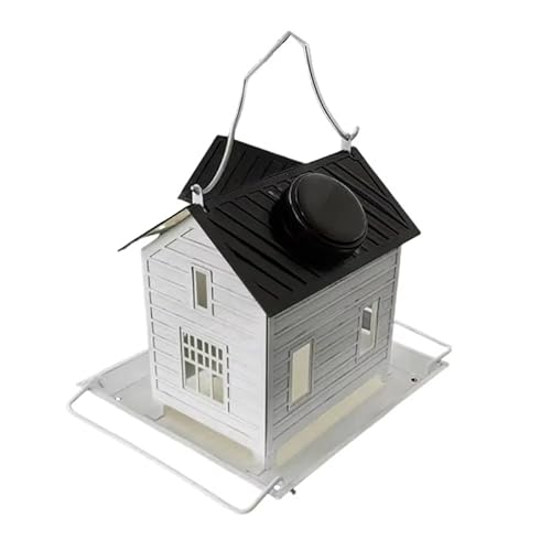 Suoumwa Bird Feeder Outdoor Solar Light Extended Vogelstangen Haus Form Käfig Garten Dekoration Geschenk von Suoumwa