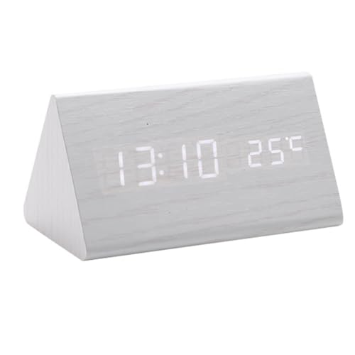 Suoumwa Digitaluhr Aus, Soundsteuerung, LED- mit Temperatur, USB-Tischuhr, Schlummerfunktion von Suoumwa