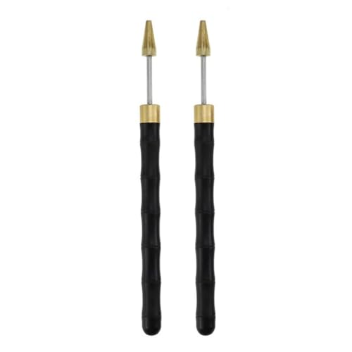 Suoumwa Doppellager Konfigurieren Sie für Glatte Rolllederkanten -Farbstoff -Werkzeug, 2 PCs Ebony Holzgriff Farbstoffwalze von Suoumwa
