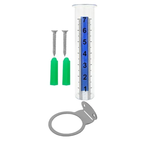Suoumwa Für Zaun Yard Outdoor Garten Regenmesser Genaues Regenmesswerkzeug Wetterfester Niederschlagsmonitor für Patio Lawn Farm Deck von Suoumwa