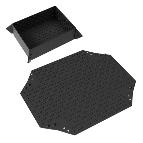 Suoumwa Multifunktionaler Faltbarer Aufbewahrungsbox mit Abtropfmatte und Topfuntersetzer: Isolierende Geschirrablage für Draußen und zu Hause von Suoumwa