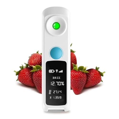 Suoumwa Refraktometer - 0-32% Messbereich, ±0,1% Genauigkeit, Wasserdicht, Wiederaufladbar - für Obst, Gemüse, Desserts und Getränke Suoumwa Refraktometer - 0-32% Messbereich, ±0,1% Genauigkeit, Wasserdicht, Wiederaufladbar - für Obst, Gemüse, Desserts und Getränke von Suoumwa
