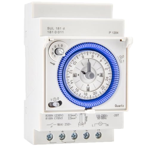 Suoumwa Sul181d Time Relay Track Installation Mechanischer Timer 24-Stunden-Industriezeit Steuerschalter Mechanischer Analog Timer von Suoumwa