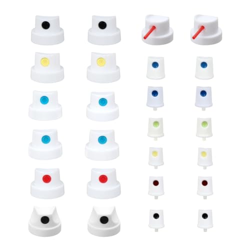 Suoumwa Universal Spraycan Düsenkit 26 Universal Ersatztipps für DIY -Projekte - Hocheffiziente Farbsparungen und Griffanhänge von Suoumwa