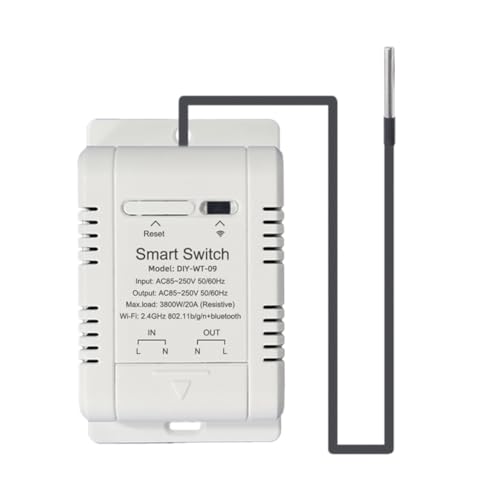 Suoumwa WiFi-Temperaturschalter mit 1M-Sensor Smart WiFi 20A Thermostat-Temperaturschalter Unterstützt Sprachsteuerung Suoumwa WiFi-Temperaturschalter mit 1M-Sensor Smart WiFi 20A Thermostat-Temperaturschalter Unterstützt Sprachsteuerung von Suoumwa