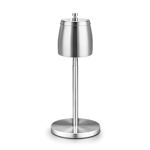 Teleskopischer Standaschenbecher mit Deckel, Höhe 34-65 cm, Edelstahl, Standaschenbecher mit rutschfester Unterseite, winddicht, für Garten und Innenbereich, Balkon, Heimbüros, Raucherbereiche von SupBiky