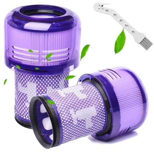 SupRovare 2 Stück Filter für Dyson V12, Waschbar Ersatzfilter Kompatibel mit Dyson V12 Detect Absolute Extra/Total Clean/Fluffy Staubsauger, Zubehör Dyson V12 Filter Ersetzen Sie # 971517-01 von SupRovare