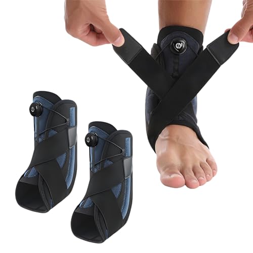 SupRovare 2 Stück Sprunggelenkbandage für Rechts Links, Professionelle Knöchelbandage für Damen/Männer Kompressionssocken, Verstellbare Knöchelbandage Knöchelstütze mit Knauf für Verstauchte Knöchel von SupRovare