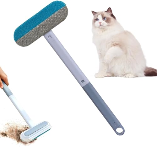 SupRovare 2 Stück Tierhaarentferner 3 In 1 Pet Hair Remover für Sofa, Kratzbäume & Teppiche - Wiederverwendbarer Haarentferner mit Langgriff - Effektive Fellbürste für Hunde, Katzen & Haustiere von SupRovare