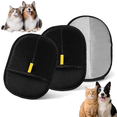 SupRovare 3 Stück Fellmagnet Handschuhe Doppelseitig für Katzen & Hunde - Doppelseitige Bürstenhandschuhe für effektives Entfernen von Tierhaaren zur Haarentfernung im Sofa, Kleidung und Bett SupRovare 3 Stück Fellmagnet Handschuhe Doppelseitig für Katzen & Hunde - Doppelseitige Bürstenhandschuhe für effektives Entfernen von Tierhaaren zur Haarentfernung im Sofa, Kleidung und Bett von SupRovare