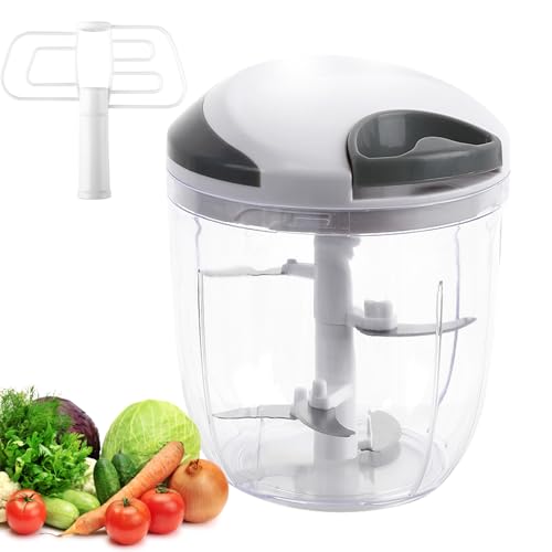 SupRovare 900ML Zwiebelschneider, Gemüse Zwiebel Zerkleinerer, Gemüseschneider Manuell, Obstmixer Küche Multizerkleinerer für Salat Fleisch Knoblauch Nüsse Obst Kräuter von SupRovare