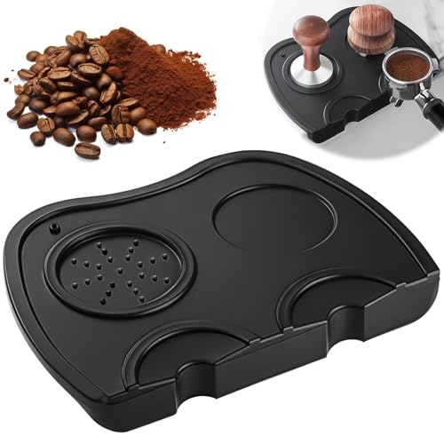 SupRovare Tampermatte mit Tischkantenschutz, Kaffee Espresso Tamper Matte,Tamping Matte rutschfest aus hochwertigem Silikon, Espresso Tampermatte, Barista Zubehör mit Einkerbung für den Siebträger von SupRovare
