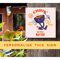 Personalisiertes Grillschild Aus Metall | Grill Master Kitchen Wanddeko Lustige Familiengarten Home Bar Custom Geeignet Für Indoor Outdoor von SupSigns