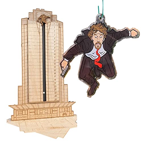 2023 Die Hard Adventskalender – Hans Gruber Falling Off Nakatomi Plaza Adventskalender – Lustiger Weihnachts Countdown-Kalender 24 Tage für Heimdekoration, Kalendergeschenk (Kalender + Ornament) von Supatmul