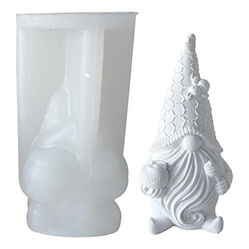 3D Wichtel Silikonform 3D Zwerg Kerze Formen Seifenform gesichtsloser Weihnachtsmann Silikonform 3D Weihnachts Zwerg Fondant Formen DIY Epoxid Form DIY Handwerk Gießformen für Aromatherapie Kerzen von Supatmul