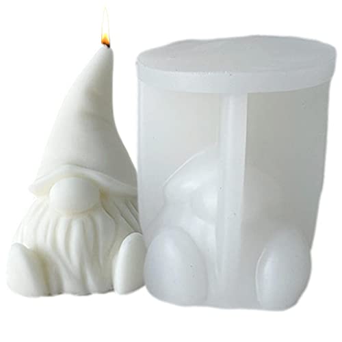 3D Wichtel Silikonform 3D Zwerg Kerzenform Gesichtsloser Weihnachtsmann Kerze Formen Seifenform DIY Fondant Formen Schokoladenform Gießformen für Aromatherapie Kerzen von Supatmul