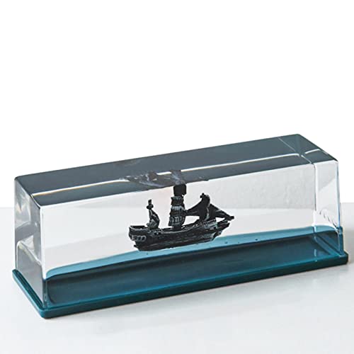 Supatmul Cruise Ship Fluid Drift Bottle - Cruise Ship in a Bottle - Acrylic Cruise Ship Decorations - Cruise Ship That Never Sinks Ornament for Desk Decor 14.5x5x5.2cm von Supatmul