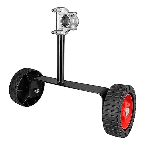 Supatmul Wacker Rad, Verstellbare Stützräder für Rasenmäher Hilfsstützräder Tragbarer Rasentrimmer-Mähaufsatz für elektrische Motorsense, Rasentrimmer, Unkrautvernichter von Supatmul