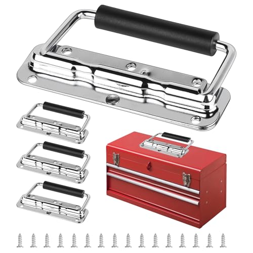 SUPAWAY 4 Stück Tragegriff Flightcase Griff Boxengriff Eisen 140mm Klappgriff Automatisch Zurückprallen Holzkistengriff Faltgriff mit Isoliertem Gummigriff für Werkzeugkasten Ersatz,Aufbewahrungsboxen SUPAWAY 4 Stück Tragegriff Flightcase Griff Boxengriff Eisen 140mm Klappgriff Automatisch Zurückprallen Holzkistengriff Faltgriff mit Isoliertem Gummigriff für Werkzeugkasten Ersatz,Aufbewahrungsboxen von Supaway