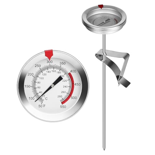 SUPAWAY Thermometer mit Clip Ablesbarem Frittierthermometer Milch Edelstahl 20 cm Lang Fleischthermometer Kochen, Fleisch-Thermometer 20~280°C für Küche Friteuse BBQ Steak Küchenwerkzeug SUPAWAY Thermometer mit Clip Ablesbarem Frittierthermometer Milch Edelstahl 20 cm Lang Fleischthermometer Kochen, Fleisch-Thermometer 20~280°C für Küche Friteuse BBQ Steak Küchenwerkzeug von Supaway