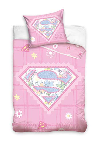 Super Baby Bettwäsche, Baumwolle, Rosa, 100 x 135 + 40 x 60 cm von Super Baby