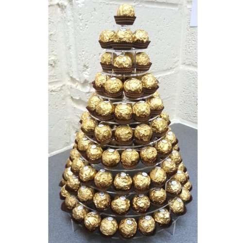 Super Cool Creations Runder Ständer für Süßigkeiten Ferrero Rocher - 3 Größen - Acryl, 10 Etagen von Super Cool Creations