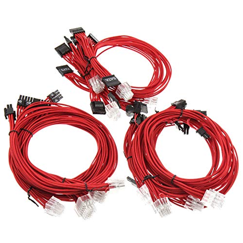 Super Flower Compatible Sleeve Cable Kit - rot von Super Flower