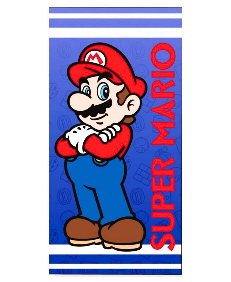 Super Mario Badetuch, Mikrofaser, Kinder Strandtuch 70 x 140 cm schnelltrocknend von Super Mario