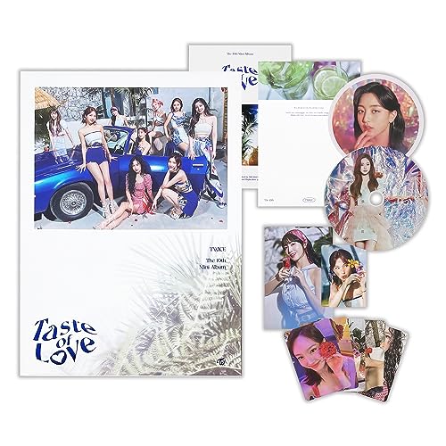 TWICE - 10th Mini Album [Taste of Love] (Taste Ver.) Cover + Sleeve + Photobook + CD-R + Lenticular + Tasting Card + Coaster + Photocard + 2 Pin Button Badges von ButterFox