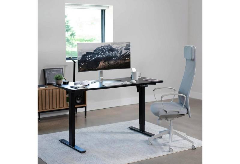 Super Solu Schreibtisch Elektrischer Höhenverstellbarer Schreibtisch /Heimcomputer-Tisch (1Tisch), Schwarz, 120X60cm, 4 Speichervoreinstellungen von Super Solu