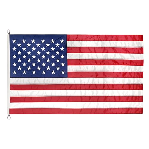 Super Tough Amerikanische Flagge, Nylon, 4,5 x 7,6 m, hergestellt in den USA, bestickte Sterne, genähte Streifen von Super Tough