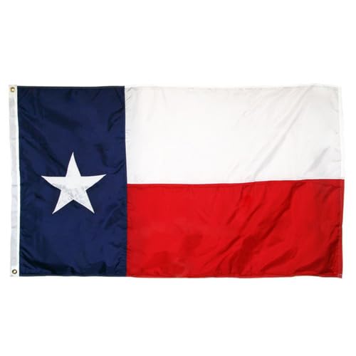Super Tough Texas-Flagge, Nylon, 91 x 152 cm, langlebige Outdoor-Flagge, genähte Streifen und bestickter Stern, leicht und wetterbeständig, ideal für 24/7-Fliegen, tolles Preis-Leistungs-Verhältnis Super Tough Texas-Flagge, Nylon, 91 x 152 cm, langlebige Outdoor-Flagge, genähte Streifen und bestickter Stern, leicht und wetterbeständig, ideal für 24/7-Fliegen, tolles Preis-Leistungs-Verhältnis von Super Tough
