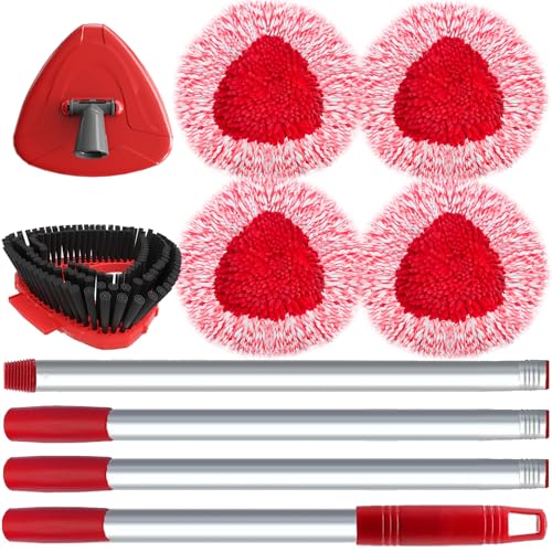 4 Stück Spin Wischmopp Ersatzbezug für Vileda Turbo Mop,3 in 1 Wischmop Wischer Ersatzköpfe mit 76-148 cm Stiel und 1 Basis,1 Scheuerbürste– Multi-Surface Reinigung für Böden,Glas,Autos,RVs 4 Stück Spin Wischmopp Ersatzbezug für Vileda Turbo Mop,3 in 1 Wischmop Wischer Ersatzköpfe mit 76-148 cm Stiel und 1 Basis,1 Scheuerbürste– Multi-Surface Reinigung für Böden,Glas,Autos,RVs von SuperAbound