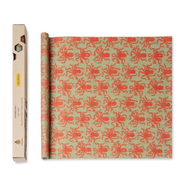 SuperBee Bienenwachstuch Rolle 33cm x 90cm - die nachhaltige und flexible Alternative zu Plastik - verschiedene Designs von SuperBee