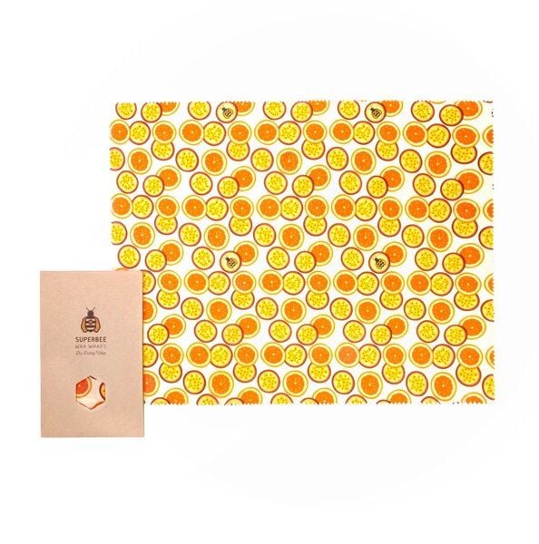 SuperBee Bienenwachstuch XXL 40 cm x 50 cm - die nachhaltige und flexible Alternative zu Plastik - verschiedene Designs von SuperBee