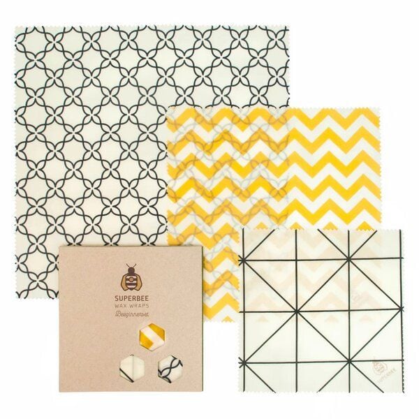 SuperBee Bienenwachstücher Beeginner-Set - die nachhaltige Alternative zu Plastik - verschiedene Designs von SuperBee