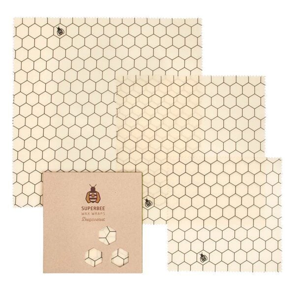 SuperBee Bienenwachstücher Beeginner-Set - die nachhaltige Alternative zu Plastik - verschiedene Designs von SuperBee
